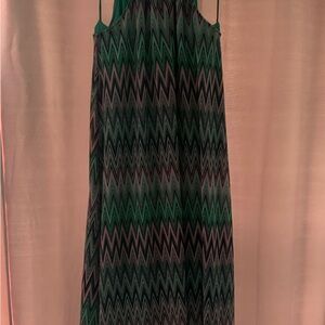 Jennifer Lopez Green Zigzag Patterned Women's Dress!